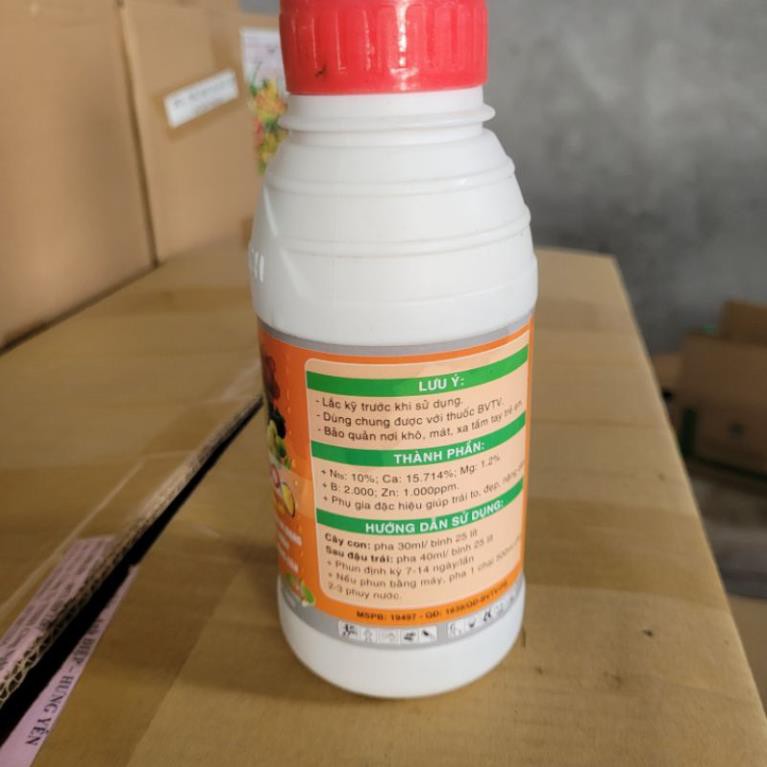 Siêu Đạm Canxi Bo 500ml đậu trái, chống rụng, trái non, cứng quả chống nứt trái, bóng trái, nuôi trái lớn