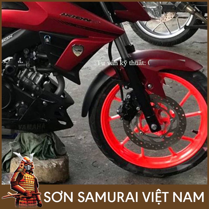 Combo sơn mâm huỳnh quang màu đỏ 57 Samurai