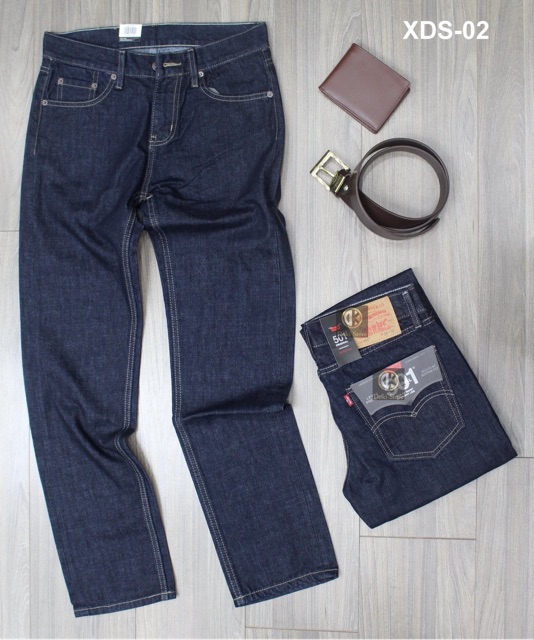 Quần jean nam VNXK LE.VIS xanh đen cao cấp - ống suông - Co giãn nhẹ hợp thời trang 2019 | BigBuy360 - bigbuy360.vn