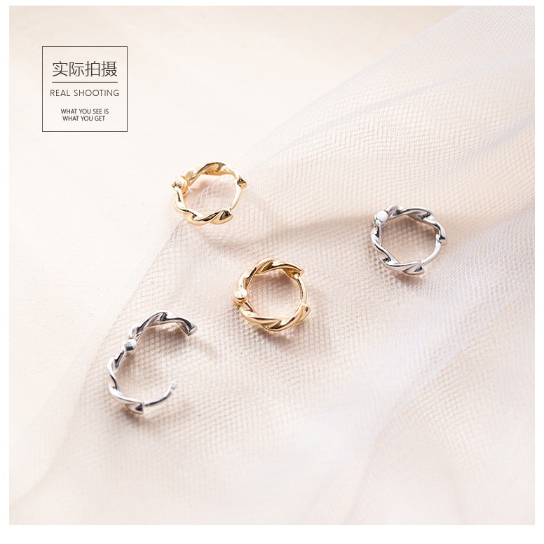 Khuyên tai nữ đẹp mạ bạc 925 bông tai cao cấp chính hãng hàn quốc sang trọng không gỉ CINLA KT004