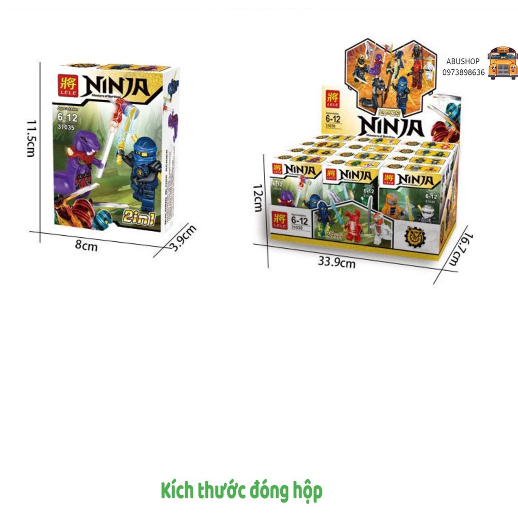 Lego NINJA rắn 2in1 -  Đồ chơi trẻ em lắp ráp, Lego cao cấp sưu tập bộ 2in1 nhân vật ninja hottrend A68