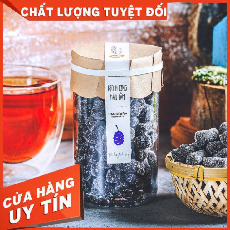 L'angfarm | Kẹo hương dâu tằm hũ 270g Hương vị thơm ngon, độ ngọt vừa phải