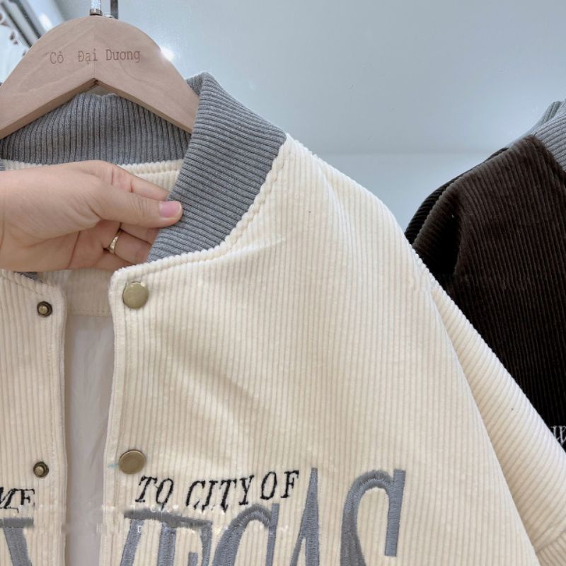 Áo Khoác Bomber Nhung Tăm LAST Form Rộng Unisex, Bomber Form To Chuẩn Ảnh Hàng Cao Cấp