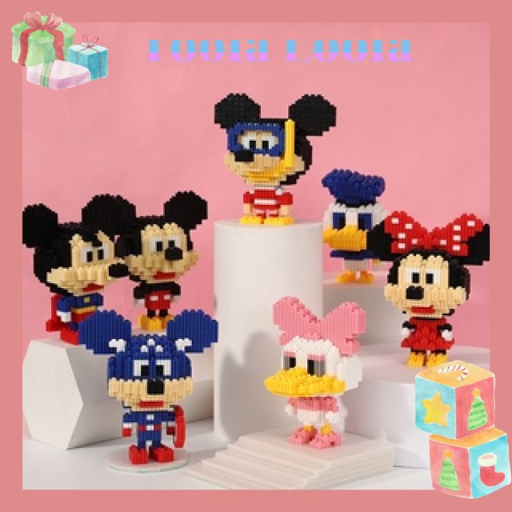 Lego 3D, Bộ xếp hình Mini Chuột Mickey cho trẻ , Đồ chơi lắp ráp thông minh đầy thử thách dành cho bé yêu