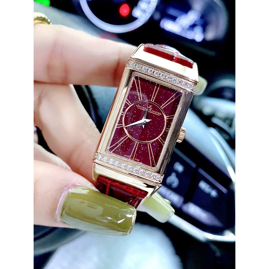 Đồng hồ nữ JAEGER LECOULTRE REVERSO ONE LEATHER RED - 33mm - Máy thụy - Bảo hành 24 tháng