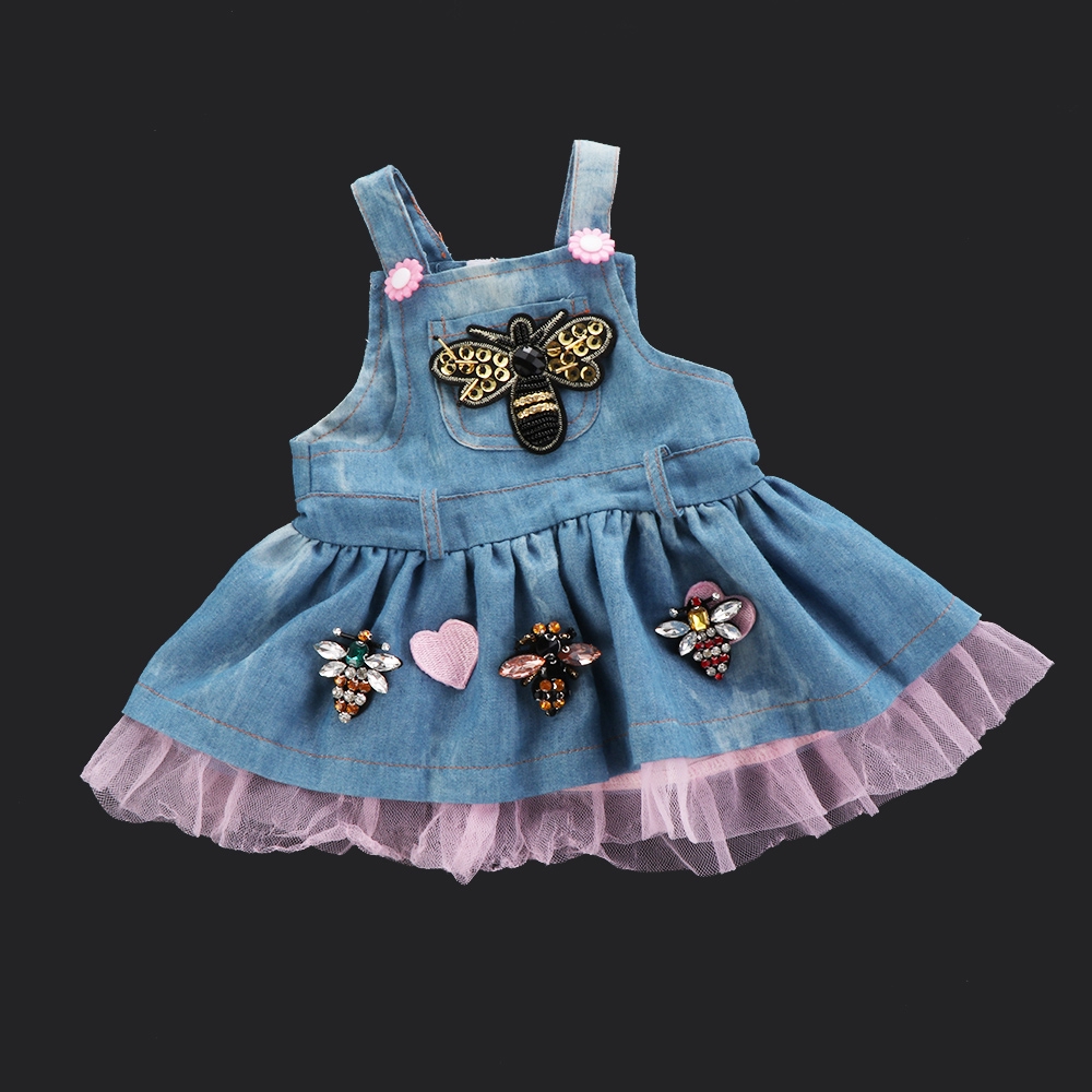 Bộ 2 miếng vá trang trí quần áo hình ong đính sequin