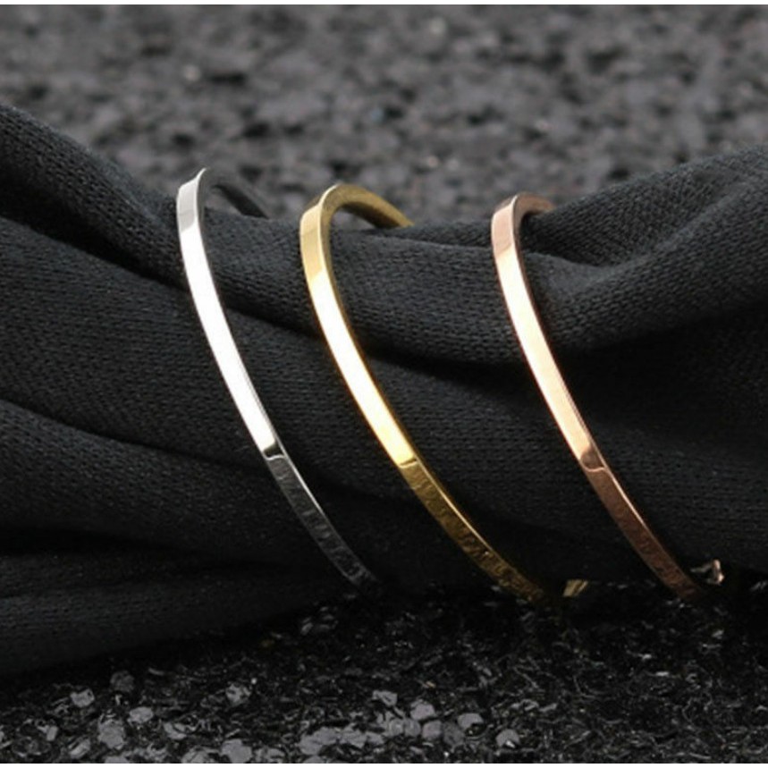 Nhẫn cặp đôi thép titan thời trang đơn giản Hàn Quốc