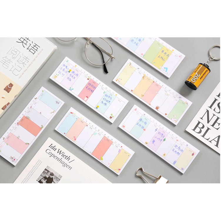Set sticker lịch tuần cute