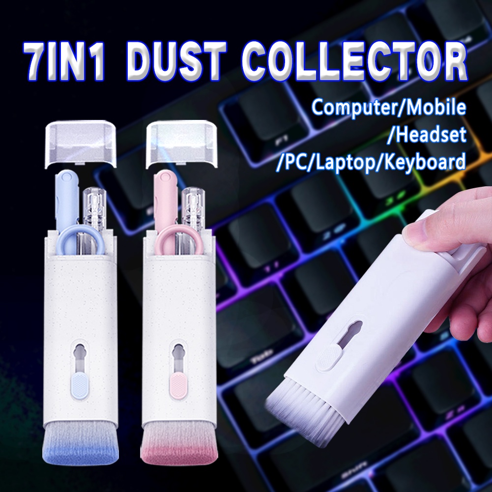 7 Trong 1 Tai Nghe Airpods Tai Nghe Bluetooth Bút Vệ Sinh Bàn Phím Máy Tính Bàn Chải Cọ Rửa Làm Sạch Bụi Keycap Bộ 3 Kéo dụng Cụ Làm Sạch 'Vùng