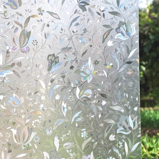 Giấy dán cửa kính 3d chất liệu pvc kích thước 100x45cm họa tiết hoa xinh xắn