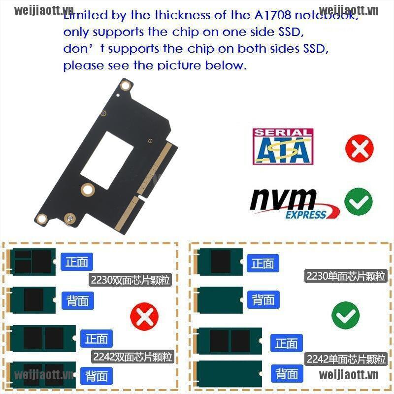 Card Chuyển Đổi Wejt Nvme M.2 Ngff Ssd Cho 13 "2016-2017 Macbook Pro A1708