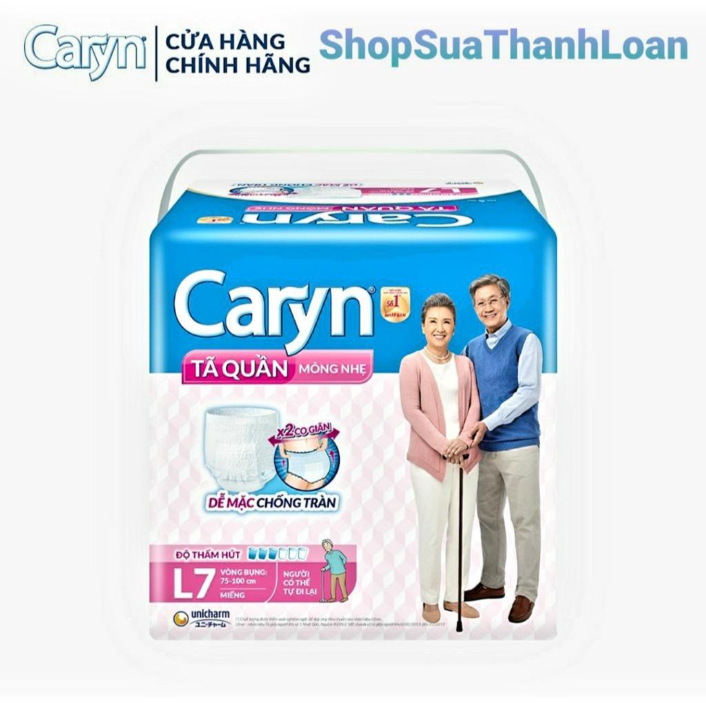 Tã Bỉm Quần Người Lớn Caryn Mỏng Nhẹ Chống Tràn Size L - 7 Miếng