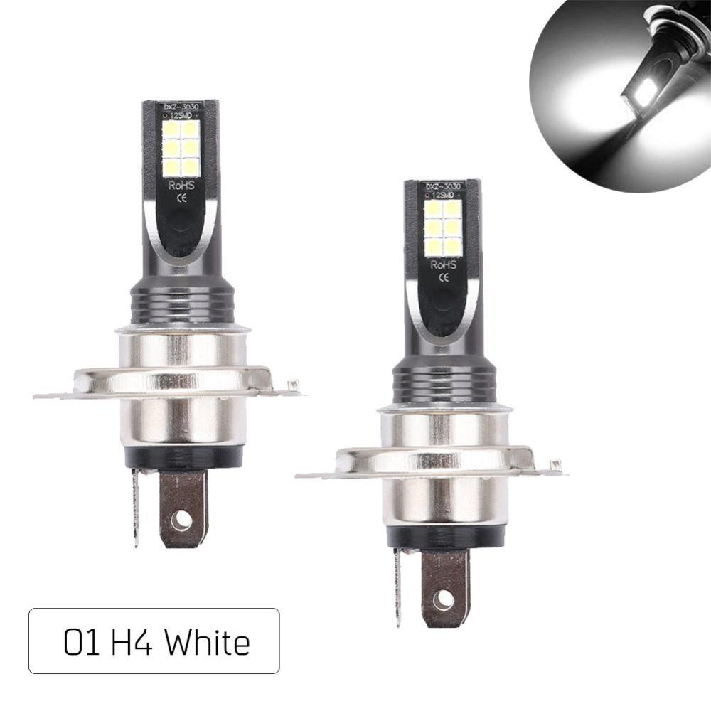 Set 2 Bóng Đèn Led H4 H7 9005 9006 H1 H3 12LED-3030SMD 12V 6000K L5W7 Dành Cho Ô Tô