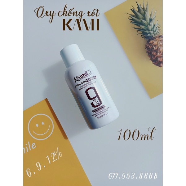 Oxi nhuộm (trợ nhuộm) chống xót hương thơm socola KAMI 100ml (lọ nhỏ)