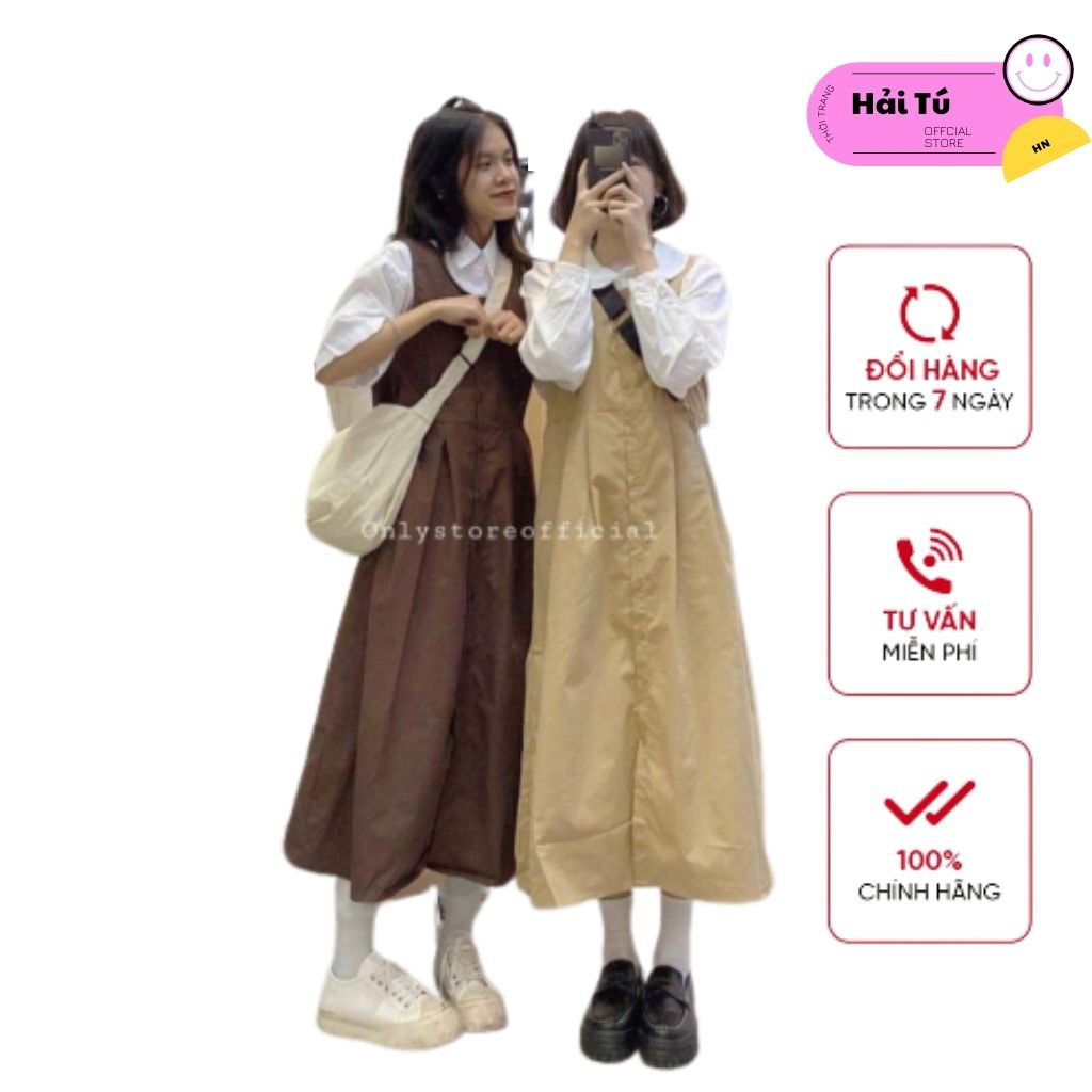 Yếm Kaki Cài Cúc Baby Doll Chất Kaki Loại 1 Dầy Cam Kết Form To Chuẩn Ảnh Hot Trend | BigBuy360 - bigbuy360.vn