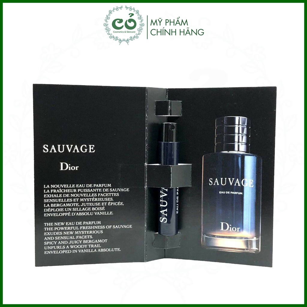 [ Vial ] Nước hoa nam chính hãng Dior Sauvage Parfum 1ml