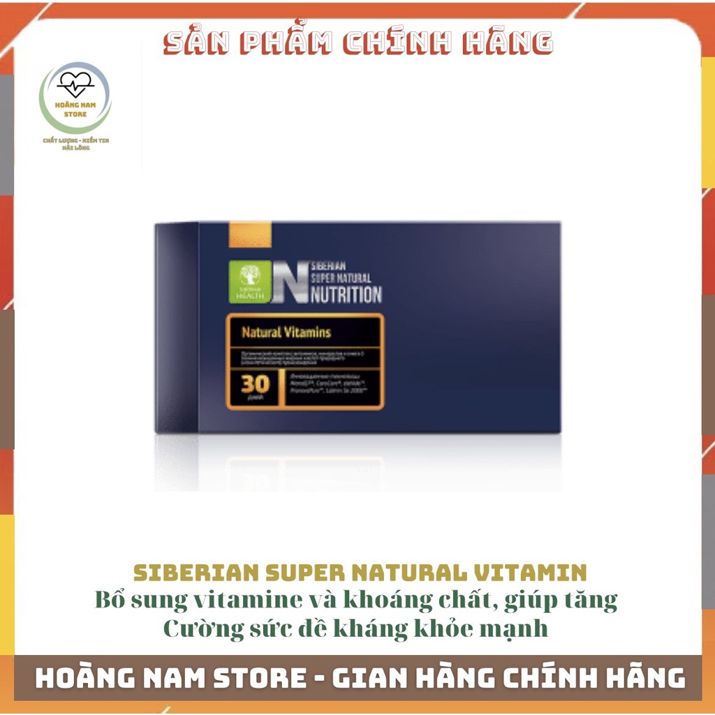 Thực phẩm Siberian Super Natural Nutrition , giúp bổ sung vitamin và khoáng chất, tăng cường sức khỏe, hộp 30 túi