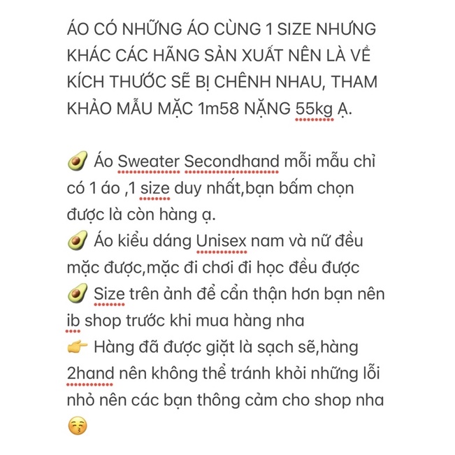 Áo Sweater/Hoodie/Hoodie Zip 2hand ĐƯỢC CHỌN MẪU/CHỌN SIZE