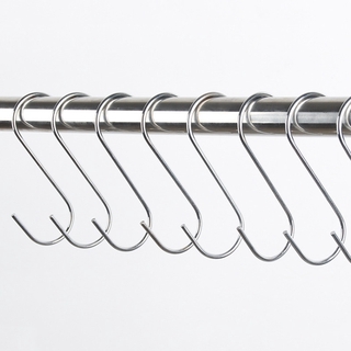 Bộ 10 móc treo đồ hình chữ s bằng thép không gỉ 304