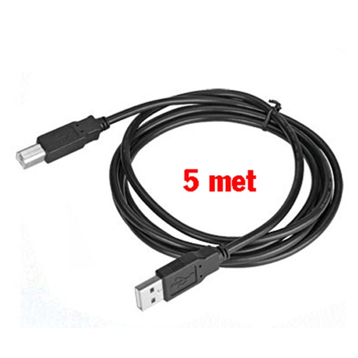 Dây cáp máy in cổng USB 2.0 đen dài 1.5M 3M 5M kết nối máy in với máy tính PC laptop chống nhiễu tốt ARIGATO