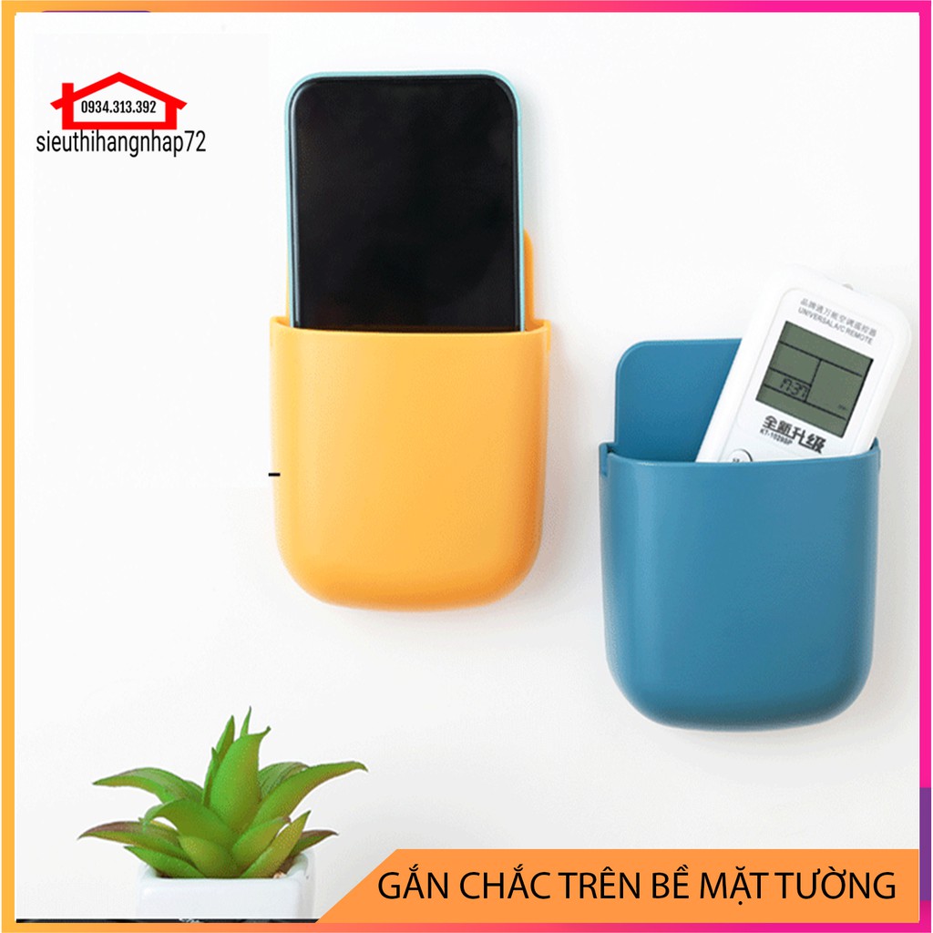 Khay gắn tường để đựng remote, điều khiển máy lạnh tiện dụng treo tường (giao màu ngẫu nhiên) [KHAY DÁN]]