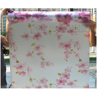 1 mét giấy dán kính hoa mai đỏ - khổ rộng 45cm