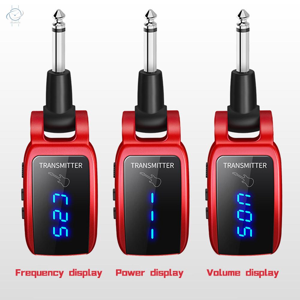 ♫Wireless Guitar System Rechargeable Guitar Transmitter Receiver Set Electric Guitar Bass Pick Up