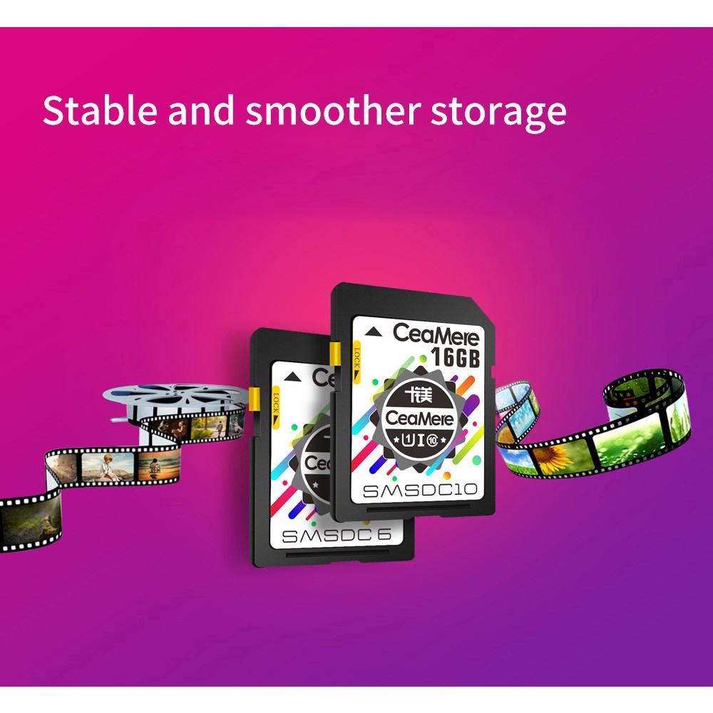 Thẻ nhớ CeaMere SD chính hãng 128GB 64GB 32GB 16GB 8GB 2GB XC HC chuyên dụng cho máy ảnh