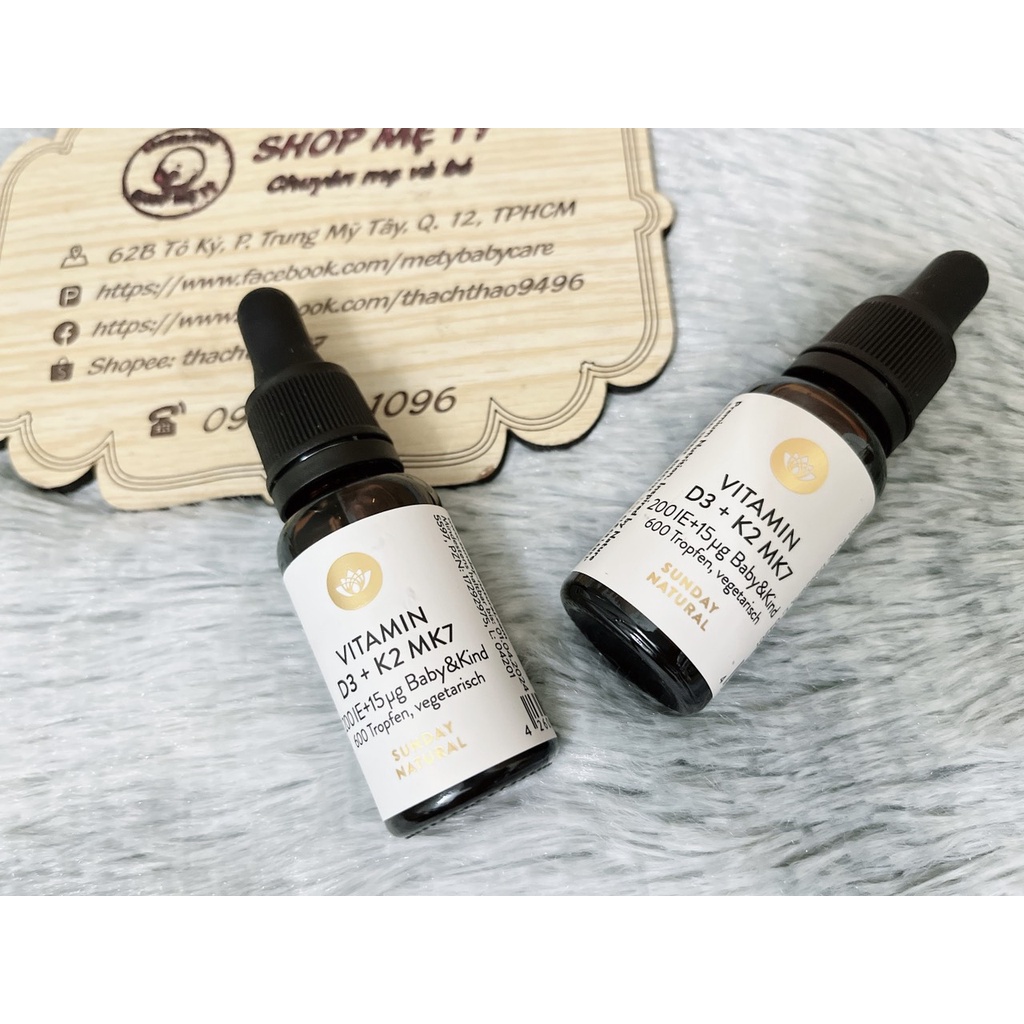 Vitamin D3K2 MK7 Sunday Natural 20ml ĐỨC chính hãng cho bé từ sơ sinh