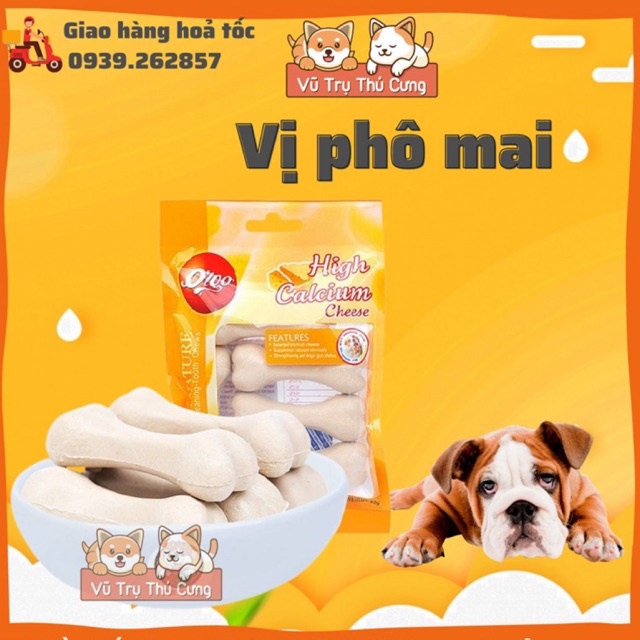 Xương gặm ORGO sạch răng cho chó đủ hương vị, đồ ăn dặm cho chó