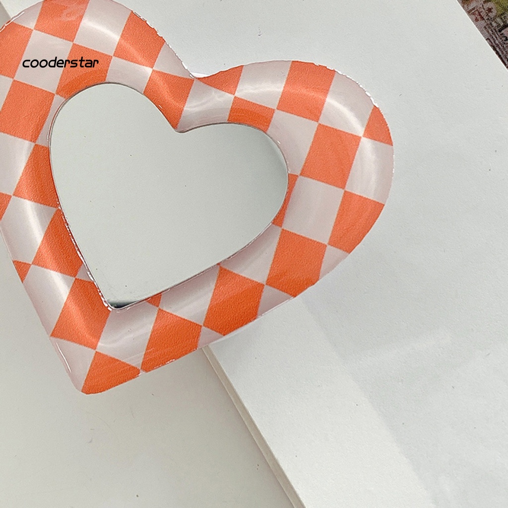 Giá Đỡ Điện Thoại Có Thể Gập Lại Kèm Gương Hình Trái Tim Xinh Xắn