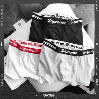 Quần Boxer Sup cạp in chữ, sịp đùi Nam phối màu tối giản