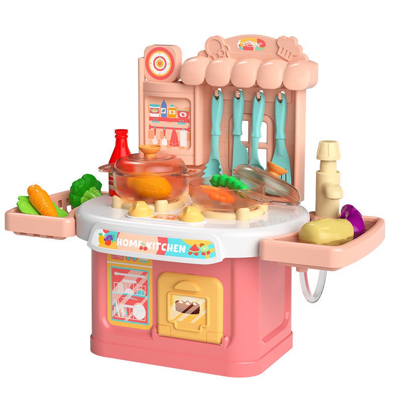 Bộ đồ chơi trẻ em nhà bếp Play house có thể tưới nước mô phỏng nấu ăn hình bé trai và gái 3 - 6 tuổi