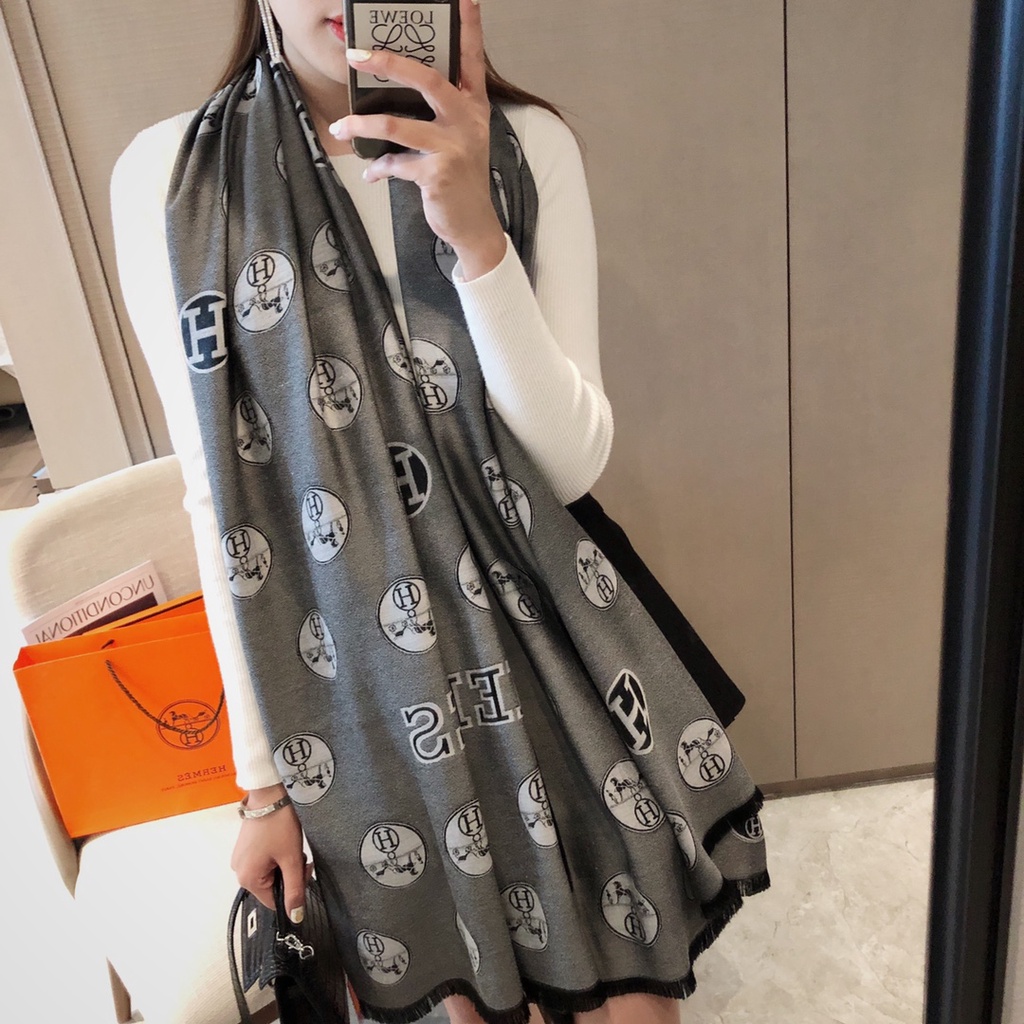 Khăn Choàng Cotton Dài Màu Trơn Thời Trang Cho Nữ