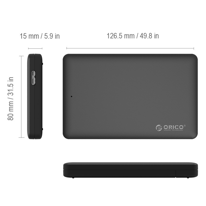 Hộp ổ cứng 2.5" SSD/HDD SATA 3 USB 3.0 ORICO 2577U3-BK( ĐEN) - Nhà Phân Phối Chính Thức | BigBuy360 - bigbuy360.vn