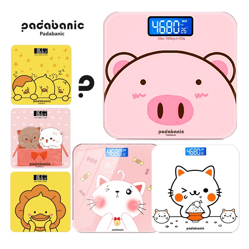 Padabanic Cân Điện Tử Cân Sức Khỏe Gia Đình Chạy Pin độ Chính Xác Cao Siêu Nhỏ Gọn CANCUTE