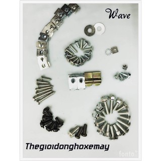 Bộ ốc vỏ nhựa xe máy wave nhỏ - wave 110 thái - wave TQ