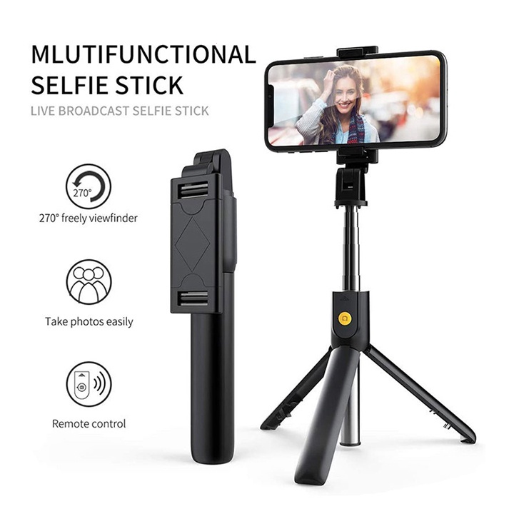 Gậy Chụp Ảnh Q07 Selfie Dành Cho Điện Thoại Kết Nối Bluetooth Không Dây, Có thể Xoay Ngang dọc Điện thoại TimShop