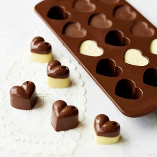 15 Grid Heart Shape 3D Silicone Cake Fruit Chocolate Mould Candy Cookie Baking Fondant Molds Cake Decoration Tools fashionroad.vn