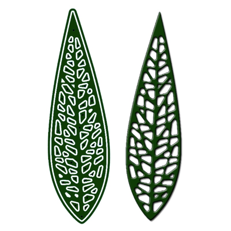 Khuôn Cắt Giấy Làm Từ Kim Loại Hình Lá Trang Trí Scrapbook