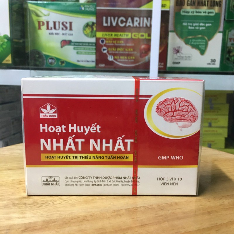 Hoạt Huyết Nhất Nhất Hộp 30 Viên Hỗ Trợ Cho Người Thiểu Năng Tuần Hoàn Máu, Ngừa Tai Biến, Đột Quỵ + Quà Tặng