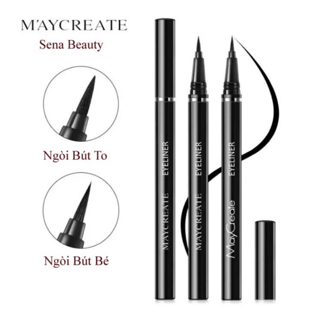 [Mã 257FMCGSALE giảm 7% đơn 500K] Bút kẻ mắt chống nước Maycreate Eyeliner Sena Beauty