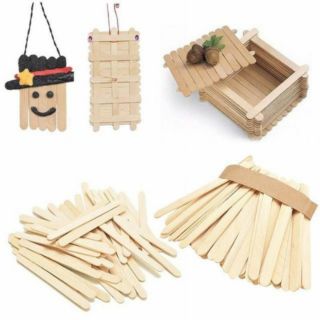 50 QUE KEM cỡ 13.5cm x 1cm - đè lưỡi - làm tiểu cảnh - phụ liệu handmade