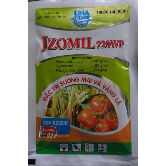 Jzomil 720WP Quản lý sương mai, vàng lá cây trồng
