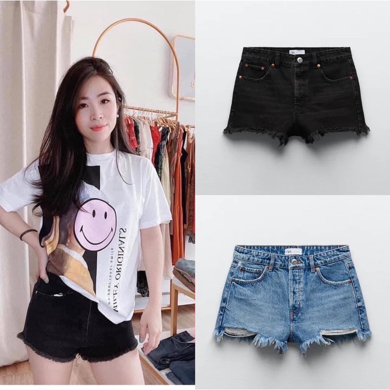 Quần short jean Zara nữ vợt sale