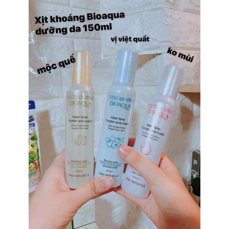 Xịt khoáng cấp ẩm kiềm dầu Bioaqua 150ml