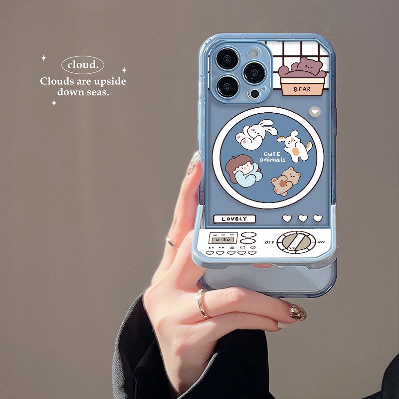 Ốp Điện Thoại Hình Máy Giặt Động Vật Hoạt Hình Cho IPhone 13 Pro 7 8 Plus X XR XS Max 11 12 Pro Max 6S SE 2020