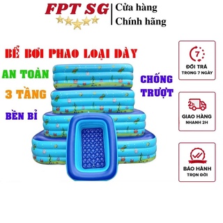 Hồ bơi mini, Bể bơi phao trong nhà cho trẻ 3 Tầng đủ kích thước 1m35, 1m50,1m8, 21m1 - HÀNG LOẠI 1 CAO CẤP Dày đẹp