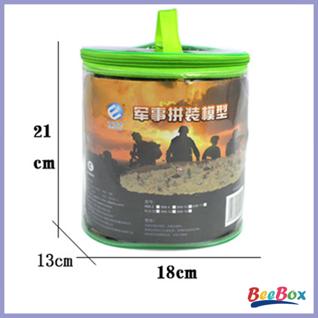 Set 90 Mô Hình Đồ Chơi Quân Đội BeeBox 5cm Bằng Nhựa