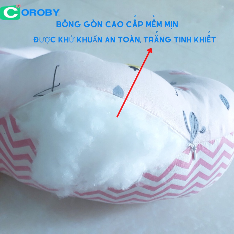 Gối bầu cánh tiên cao cấp COROBY gối bà bầu giảm đau lưng đỡ bụng cho bà bầu giúp mẹ bầu ngủ ngon mẫu mã đa dạng